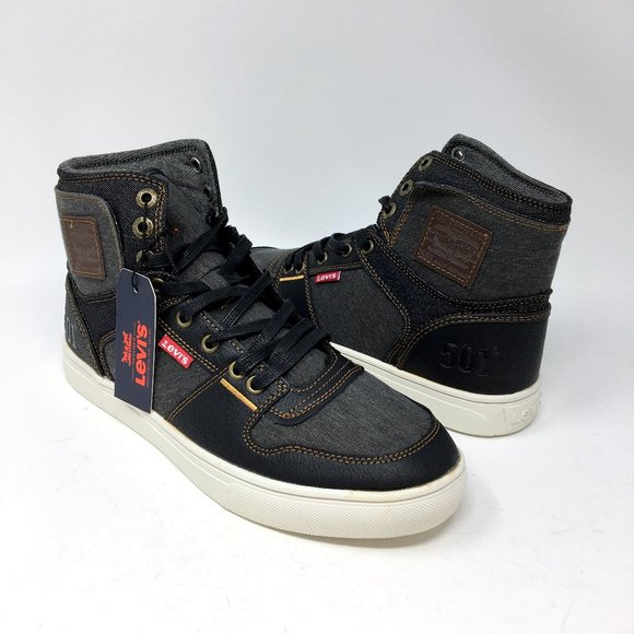 Levis Mens Mason Hi Top 5 Denim Sneaker 